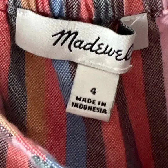Madewell Tie Dye Multicolored Striped Cami Top Size 4 - Picture 7 of 11